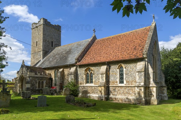 Village parish church of All Saints, Rede, Suffolk, England, UK