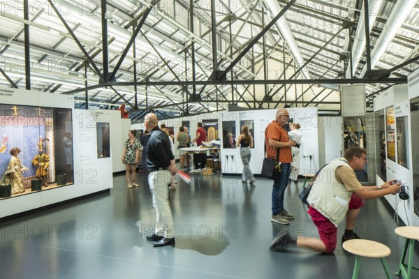 The puppet theatre collection of the Staatliche Kunstsammlungen Dresden (SKD), one of the largest of its kind in the world, will open its doors at its new location on 7 September: the power plant Mitte will not only house 12, 000 marionettes, hand puppets and other theatre figures on around 2, 600 square metres, but also entire stages and the extensive archive, a total of over 100, 000 objects, will find an appropriate place. In future, there will be two exhibitions that can be visited independently of each other: The permanent basic exhibition will present highlights from the collection such as marionettes developed at the Weimar Bauhaus and the Hohnsteiner Kasper, the ancestor of many modern German hand puppet puppets., Puppet theatre collection at the new location in power plant Mitte, Dresden, Saxony, Germany, Europe