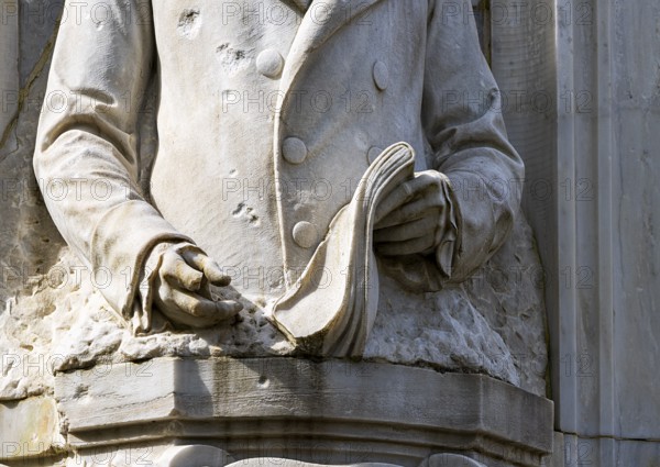 Detail photo, Beethoven, Haydn, Mozart monument in the Großer Tiergarten, Berlin, Germany, Europe