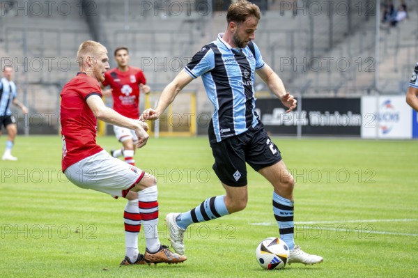 Football: Waldhof Mannheim against RWD Molenbeek Belgium in Mannheim (preparation match for the 2024/25 season) . Picture: Lukas Klünter (24, Mannheim)