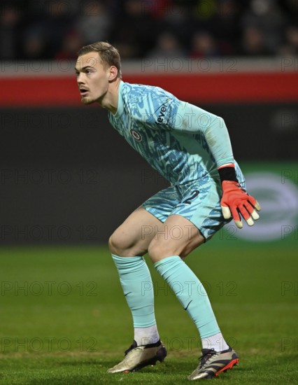 Goalkeeper Filip Jorgensen Chelsea FC The Blues (12) Conference League, Voith-Arena, Heidenheim, Baden-Württemberg, Germany, Europe