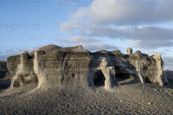 Stratified City, Ciudad estraticicada, Antigua Rofera de Teseguite, Lanzarote, Canary Islands, Spain, Europe