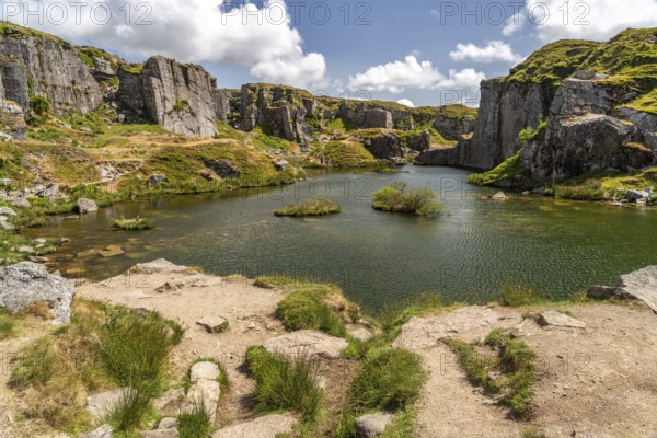 Lake at Foggintor Quarry, Dartmoor, Devon, England, Great Britain