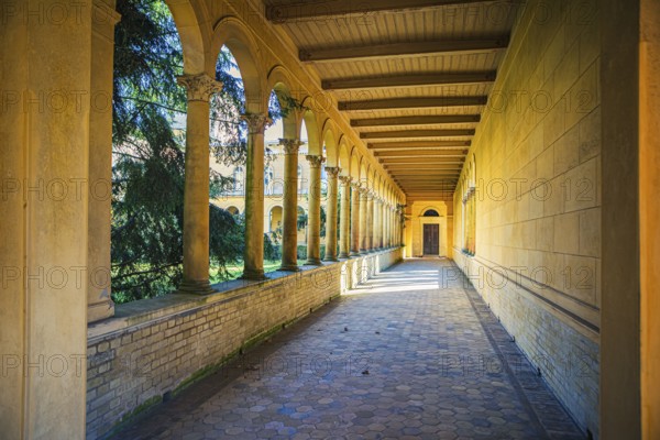Church of Peace with Emperor Friedrich Mausoleum in Sanssouci Palace Park in Potsdam, Germany, Europe