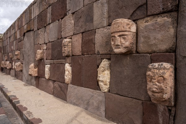 Semi-subterranean temple, Tiwanaku, Bolivia, South America