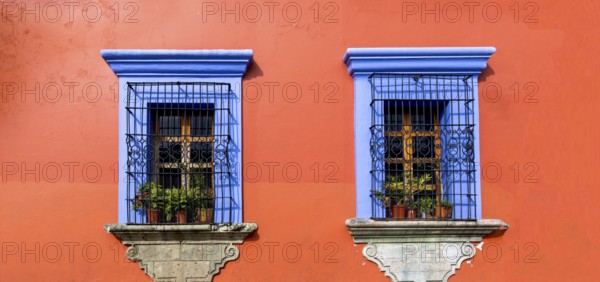Oaxaca, Mexico, Scenic old city streets and colorful colonial buildings in historic city center, Central America