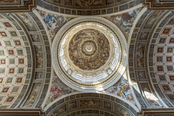 Interior Ceiling of Basilica of Sant'Andrea, Mantua, Mantova, Italy, Europe
