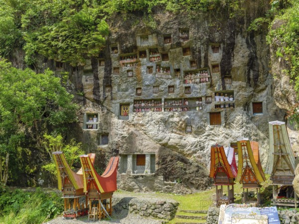 Rock tombs in Tana Toraja, Kete Kesu, Rantepao, Sulawesi, Indonesia, Asia
