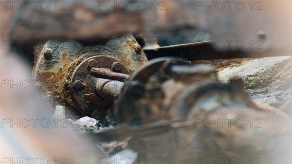 Drive shaft, The Swift refrigerator in Puerto San Julián, Puerto San Julián, Santa Cruz Province, Argentin