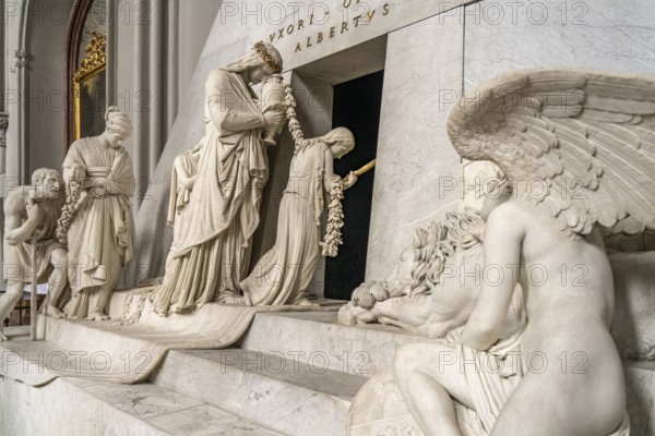 Funerary monument to Archduchess Marie Christine in the interior of the Augustinian Church in Vienna, Austria, Europe