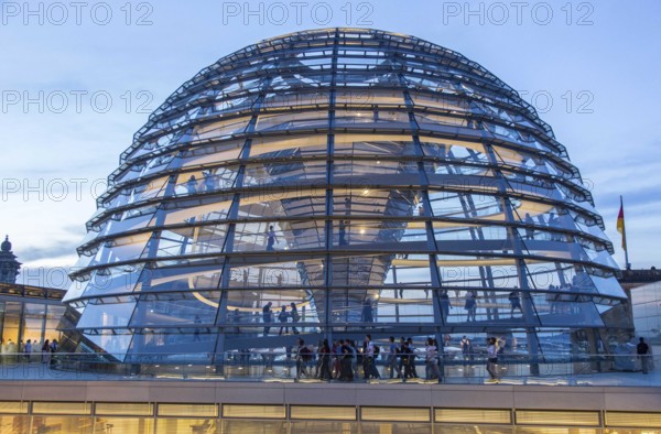 Visitors in the Reichstag dome, Berlin, 21 May 2014