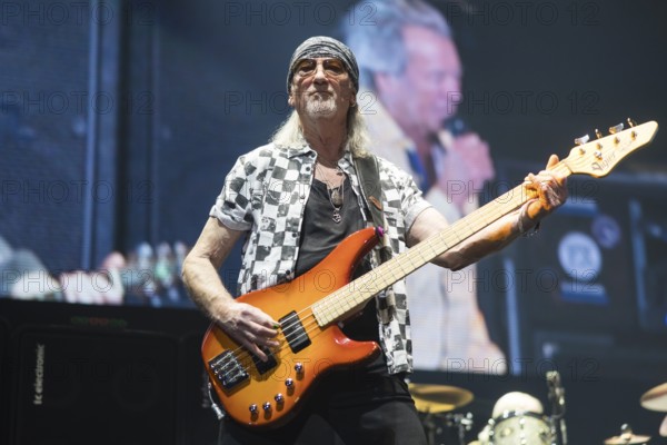Roger Glover, bassist of Deep Purple live on 1 More Time Tour at the Max-Schmeling-Halle in Berlin on 19 October 2024