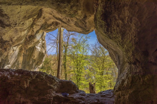 The Klausenhöhle is a natural karst cave near the Lower Bavarian market town of Essing in the district of Kelheim in Bavaria