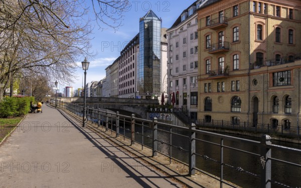 Residential and office building on the River Spree on Fischerinsel, Berlin, Germany, Europe