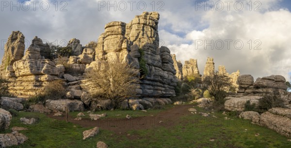 Bizarre limestone rock formations, El Torcal nature reserve, Torcal de Antequera, Malaga province, Andalusia, Spain, Europe