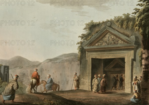 Historical Palestine, Tombs of the Judges of Israel, Historical, digitally restored reproduction from an early 19th century original, date unknown