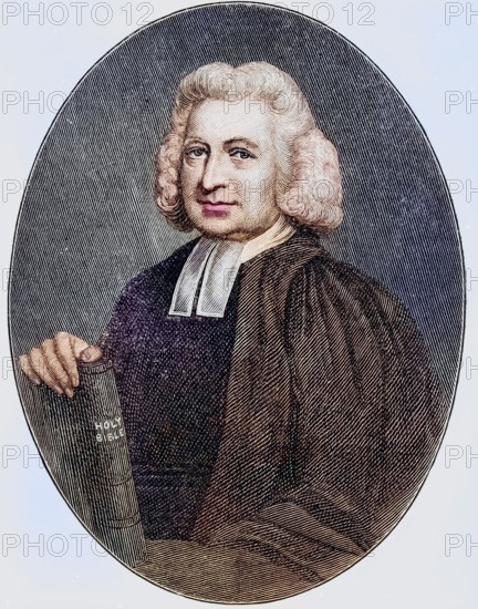 Charles Wesley, 1707-1788, English clergyman, poet and hymn writer, Historical, digitally restored reproduction from a 19th century original, Record date not stated