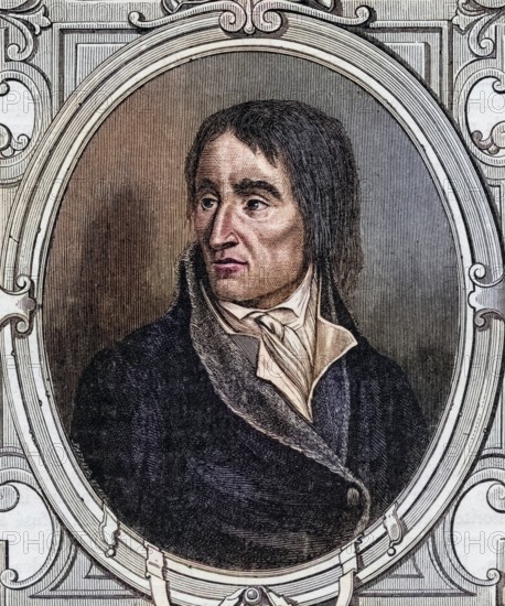 Jean-Baptiste Carrier (born 16 March 1756 in Yolet near Aurillac died December 1794 in Paris) was a French revolutionary and member of the French National Convention, Historical, digitally restored reproduction from a 19th century original, Record date not stated