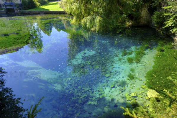 Blauer Quelltopf, Urspring spring, Urspring near Schelklingen, Swabian Alb, Baden-Württemberg, Germany, Europe