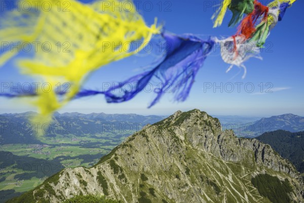 Panorama from Geissalphorn, 1953m, to Rubihorn, 1957m, Allgäu Alps, Allgaeu, Bavaria, Germany, Europe