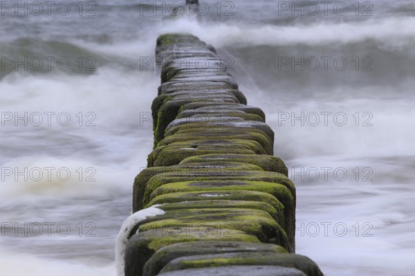 Baltic Sea near Usedom in September, long exposure, Mecklenburg-Western Pomerania, Germany, Europe