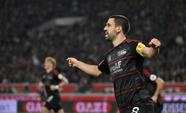 Goal celebration Rani Khedira 1. FC Union Berlin FCU (08) MHPArena, MHP Arena Stuttgart, Baden-Württemberg, Germany, Europe