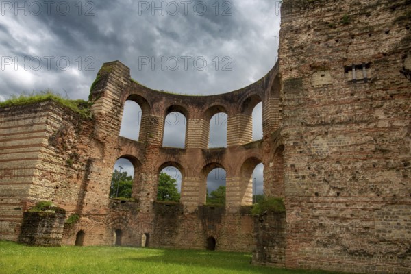 UNSECO World Heritage Site in Trier: The Imperial Baths, remains of an ancient Roman bathing complex