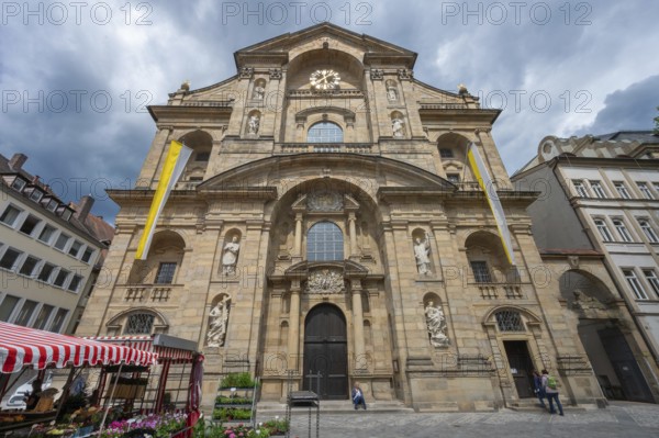 Baroque church of St Martin, built in 1668, Grüner Markt, Bamberg, Upper Franconia, Bavaria, Germany, Europe