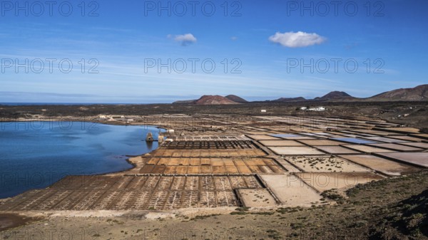 2016, Lanzarote, Salinas de Janubio, ESP, Spain, Canary Islands, Canary Islands, Atlantic Ocean, Lanzarote, biosphere reserve, volcano, volcanism, volcanic island, island, saltworks, salt, salt mining, recording date, Europe