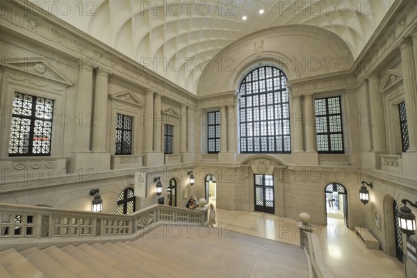 Grand staircase in the entrance area, Staatsbibliothek zu Berlin der Humboldt-Universität, Unter den Linden, Mitte, Berlin, Germany, Europe