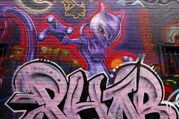 Graffiti Street, Street Art, Ghent, Flanders, Belgium, Europe