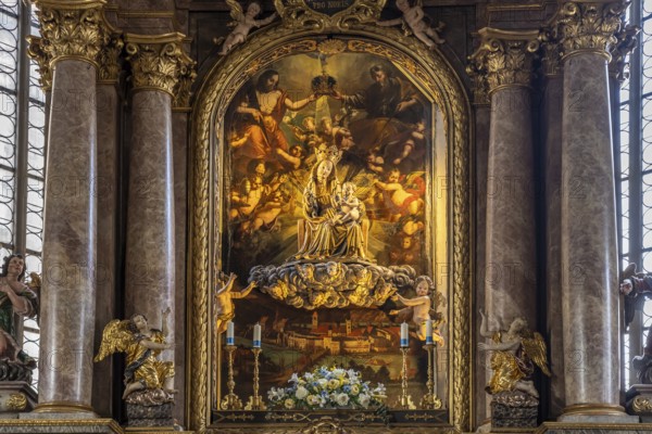 Madonna of the Church of Our Lady in moated castle am Inn, Bavaria, Germany, Europe