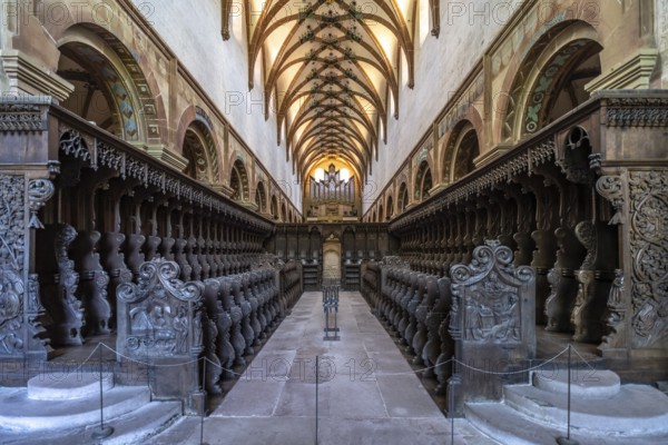 Choir in the interior of the monastery church, Maulbronn Monastery, Maulbronn, Baden-Württemberg, Germany, Europe