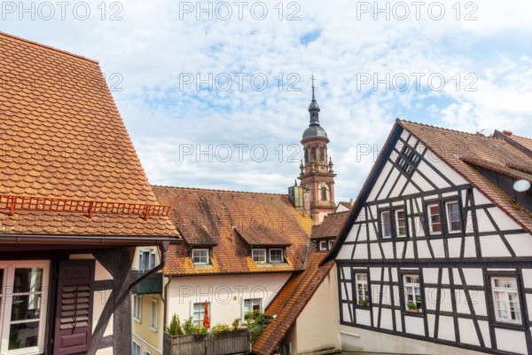 Beautiful facade in the old town of Gengenbach in the Black Forest, Germany, Europe