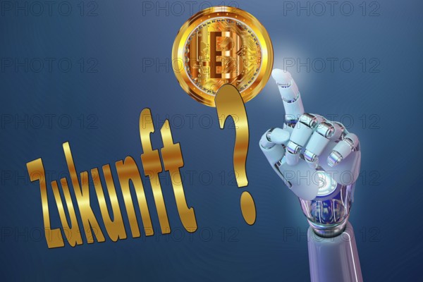 Symbolic image, Bitcoin as the future, stock market prices, insecure digital currency, resources, energy, industry, economy critical, stock market hype, stock market crash, payment, insolvency, wrong decisions, maximum profit, profit slump, share prices, Germany as a business location, global economy, globalisation, environmental protection, mafia, Trump government, Bitcoin rally, cryptocurrency, electronic wallet, crypto reserve, price development, stock market trading