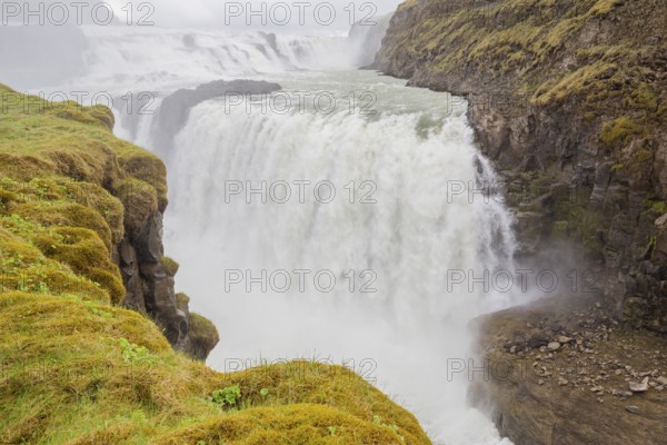 Gullfoss waterfall. A waterfall located in the canyon of the Hvítá river in southwest Iceland