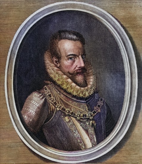 Alessandro Farnese, Duke of Parma and Piacenza, 1545-1592, Fought in the Battle of Lepanto, Historical, digitally restored reproduction from a 19th century original, Record date not stated