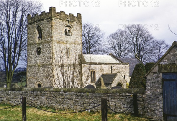 Saint Leonard village parish church, Thorpe, Derbyshire, Peak District National Park, England, UK 1956
