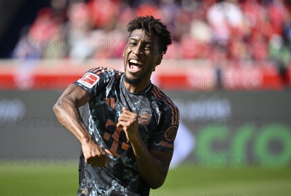 Goal celebration Kingsley Coman FC Bayern Munich FCB (11) Voith-Arena, Heidenheim, Baden-Württemberg, Germany, Europe