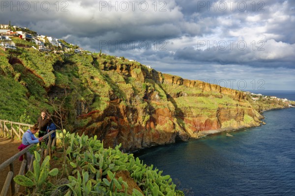 Ponta do Garajau viewpoint at the statue of Christ, Cristo Rei statue, cliffs, tourist attraction, Garajau, municipality of Santa Cruz, Madeira, Portugal, Europe