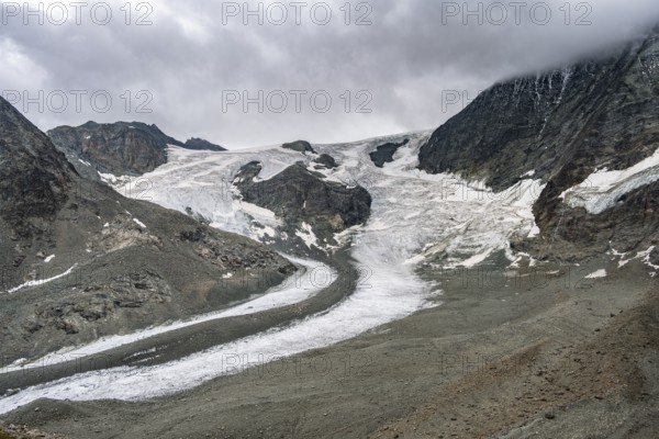 Mountain landscape with glacier Glacier de Cheilon, Valais, Western Alps, Switzerland, Europe