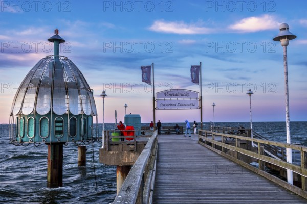 Diving gondola Zinnowitz, Usedom Island, Mecklenburg-Western Pomerania, Germany, Europe