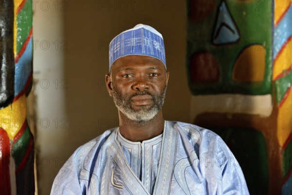 Local man wearing a traditional Muslim dress, Ngaoundéré, Adamawa Region, Cameroon, Africa