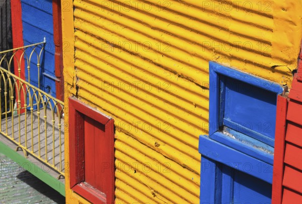 Argentina, colorful buildings of El Caminito, a popular tourist destination in Buenos Aires, South America