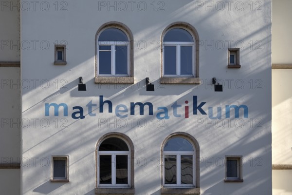 Facade of the Mathematikum, the world's first mathematical hands-on museum, Science Centre, Giessen, Hesse, Germany, Europe