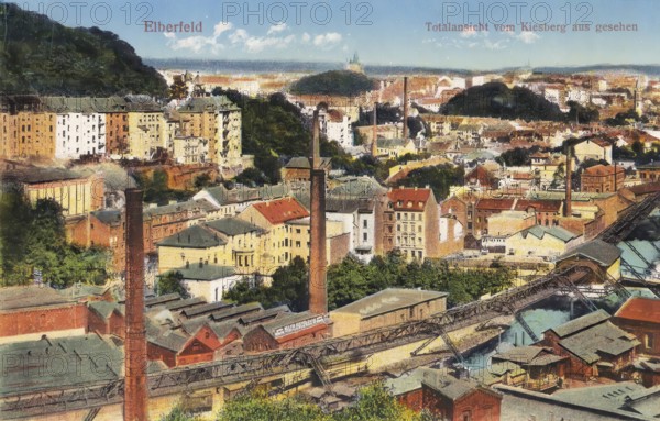 Historical postcard, picture postcard, Elberfeld, today Wuppertal, North Rhine-Westphalia, Germany, digitally enhanced reproduction of an original from around 1900, picture postcard, Europe