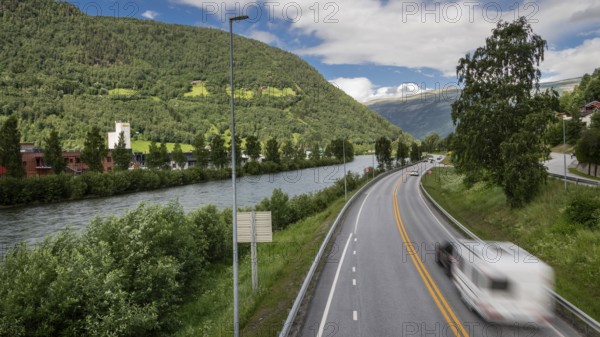 E6 motorway near Otta, Sel municipality, Upper Gudbrandsdal, Norway, Europe