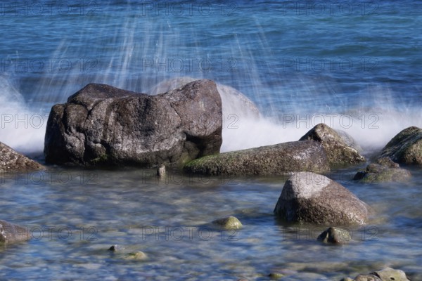 Wave play, Baltic Sea beach, Mecklenburg-Western Pomerania, Germany, Europe