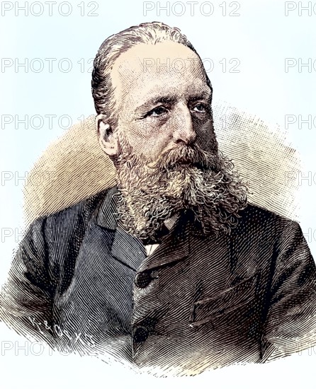 Ernst Catenhusen, born 1841, opera conductor, c. 1885, Historical, digitally restored reproduction from a 19th century original, born 1841, opera conductor, c. 1885, Historical, digitally restored reproduction from a 19th century original