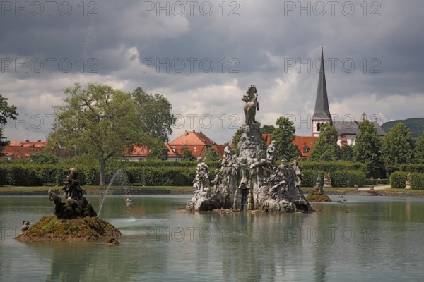 Veitshöchheim Palace Park, former summer residence of the prince bishops of Würzburg, Veitshoechheim, Lower Franconia, Bavaria, Germany, Europe